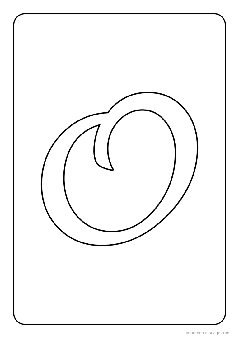 coloriage lettre o majuscule cursive - dessin gratuit &agrave; imprimer