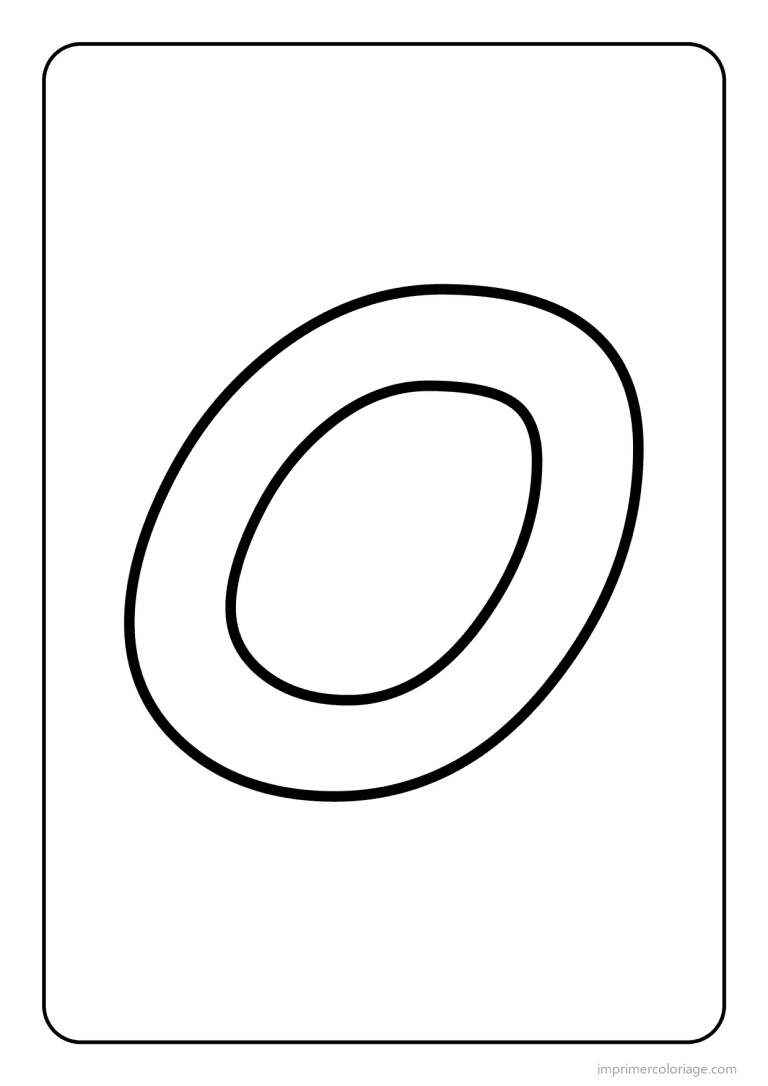 coloriage lettre o majuscule gros traits - dessin gratuit &agrave; imprimer