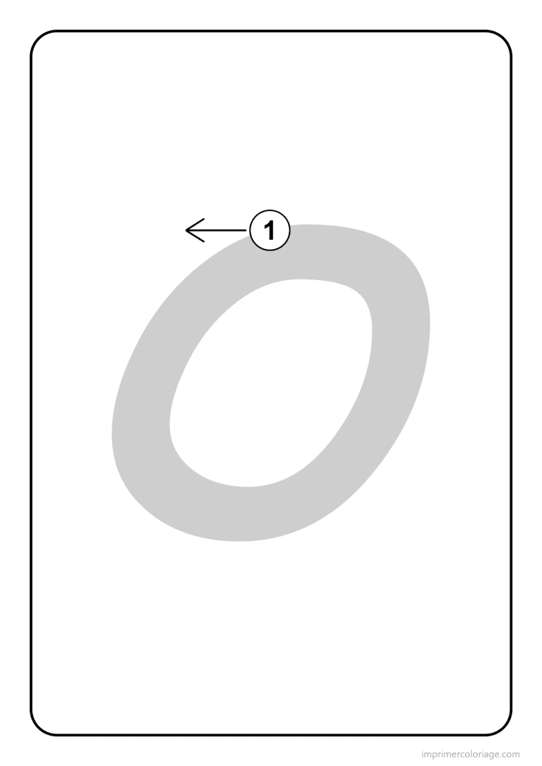 coloriage lettre o majuscule sens du trace - dessin gratuit &agrave; imprimer