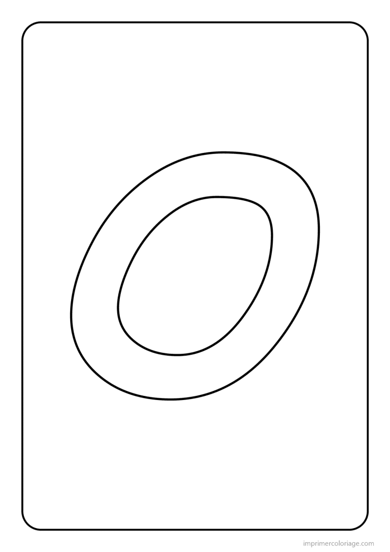 coloriage lettre o majuscule simple - dessin gratuit &agrave; imprimer