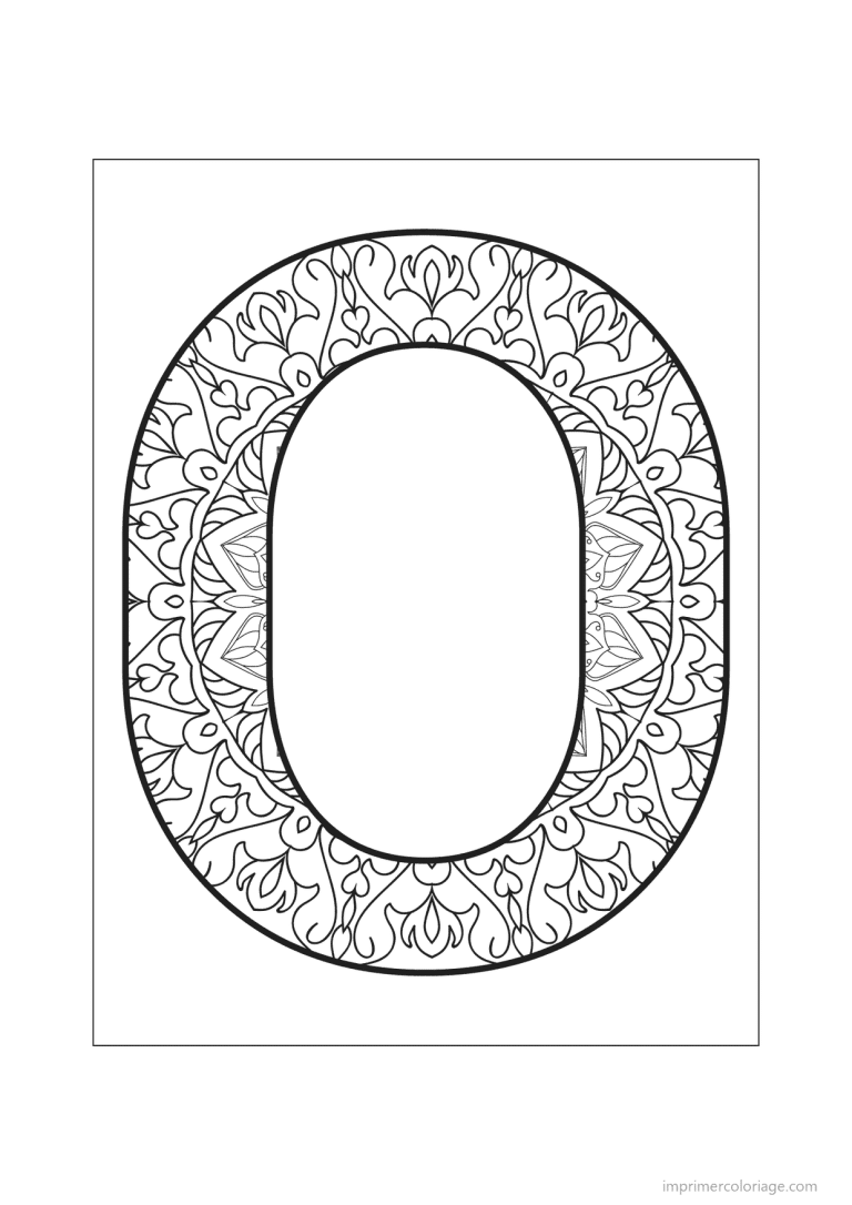 coloriage lettre o mandala - dessin gratuit &agrave; imprimer