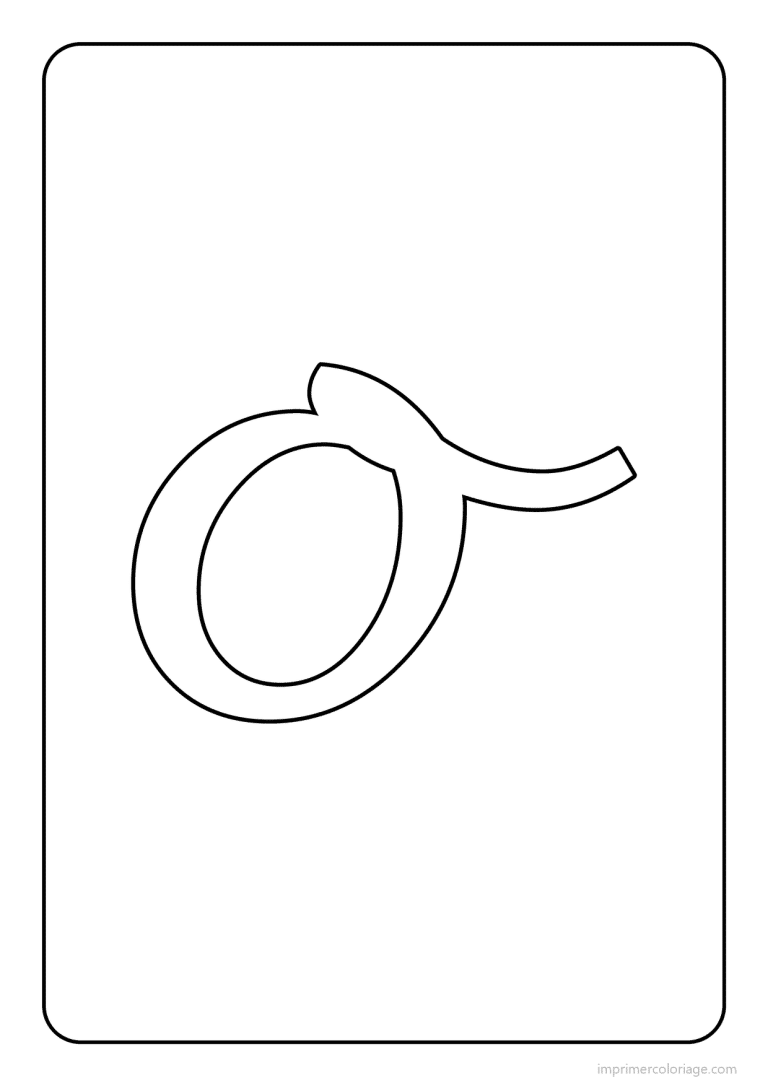coloriage lettre o minuscule cursive - dessin gratuit &agrave; imprimer