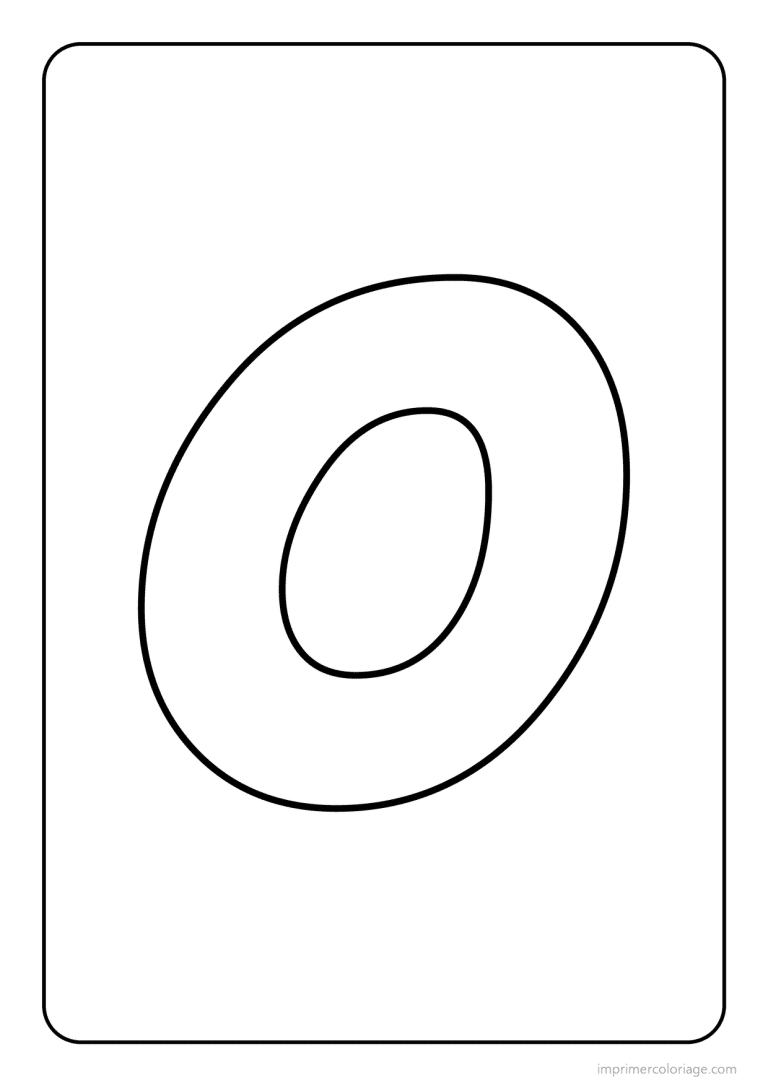 coloriage lettre o minuscule simple - dessin gratuit &agrave; imprimer