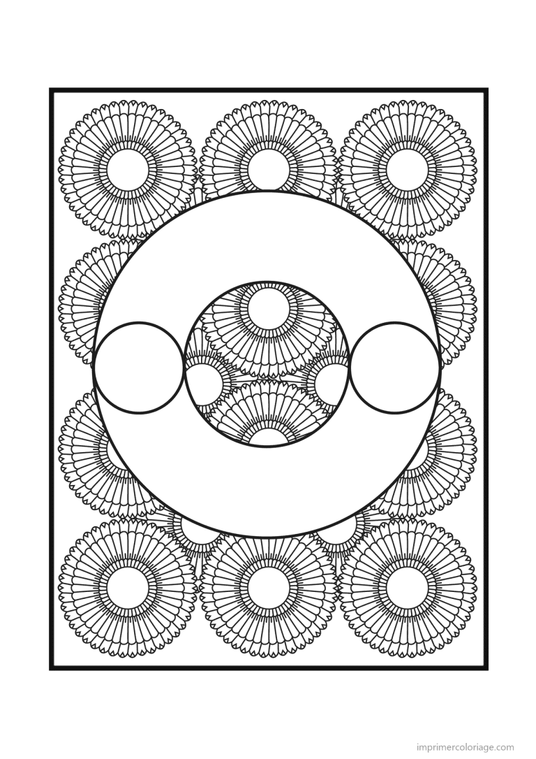 coloriage lettre o rosaces - dessin gratuit &agrave; imprimer