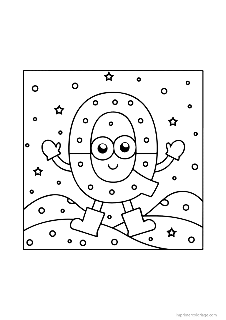 coloriage lettre q bonhomme fleurs - dessin gratuit &agrave; imprimer