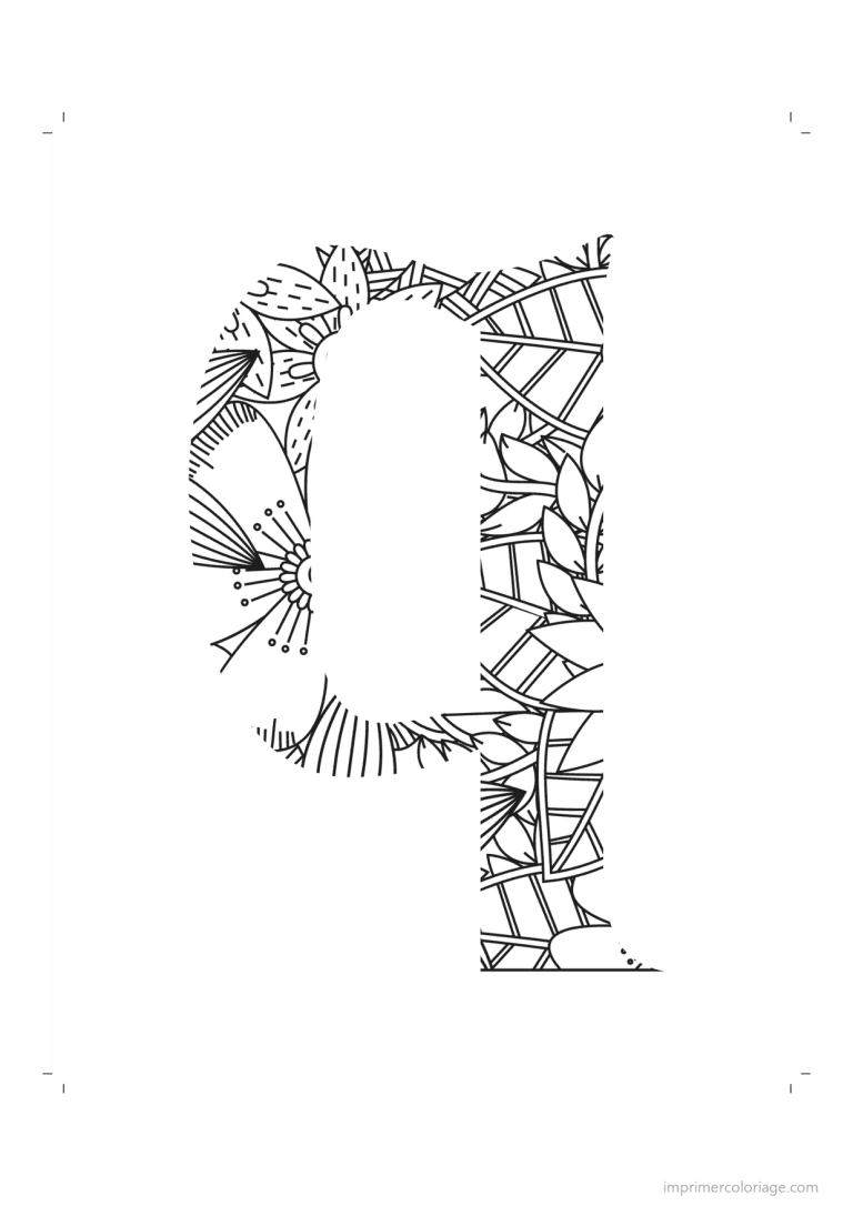 coloriage lettre q minuscule zentangle - dessin gratuit &agrave; imprimer