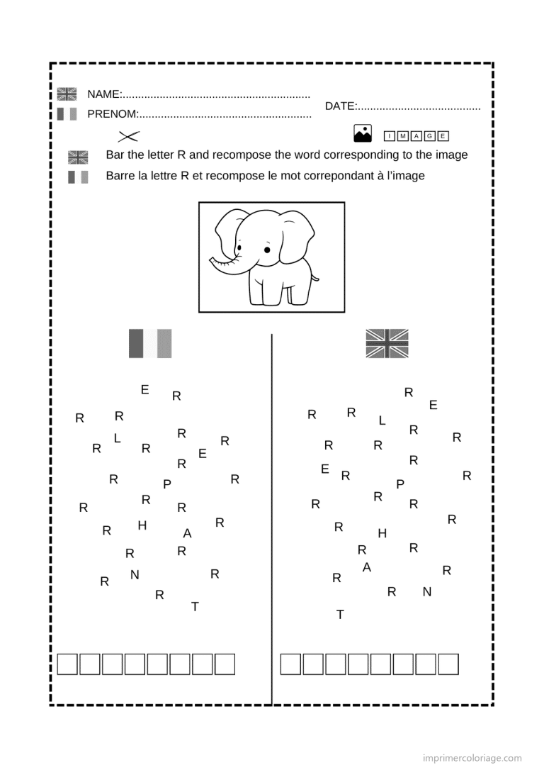 coloriage lettre r jeu lettres - dessin gratuit &agrave; imprimer