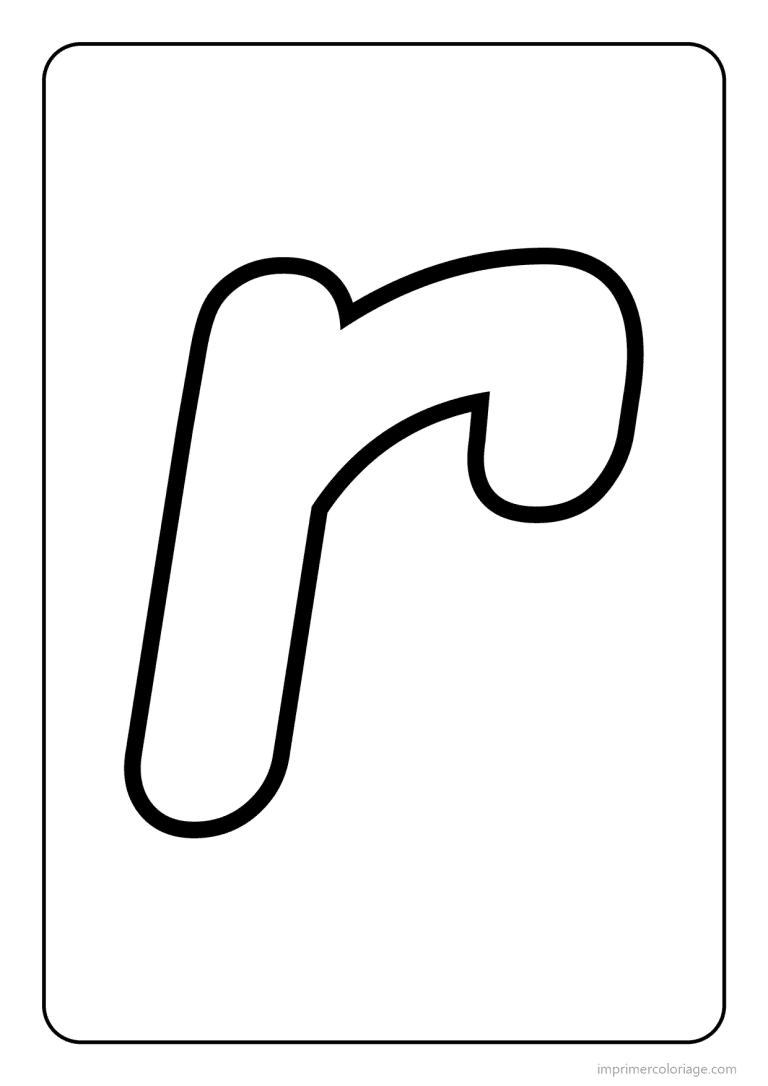 coloriage lettre r minuscule gros traits - dessin gratuit &agrave; imprimer