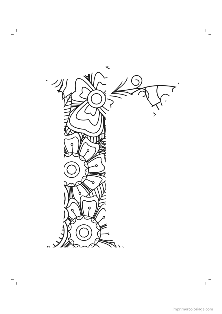 coloriage lettre r minuscule zentangle - dessin gratuit &agrave; imprimer