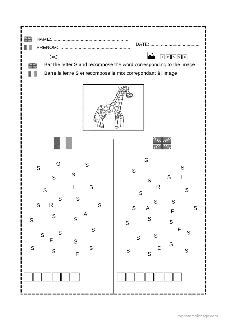 coloriage lettre s jeu lettres - dessin gratuit &agrave; imprimer