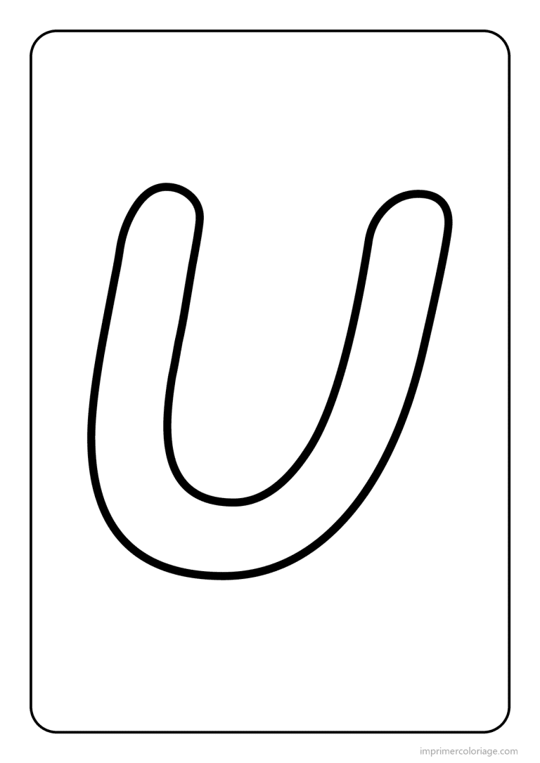 coloriage lettre u majuscule gros traits - dessin gratuit &agrave; imprimer
