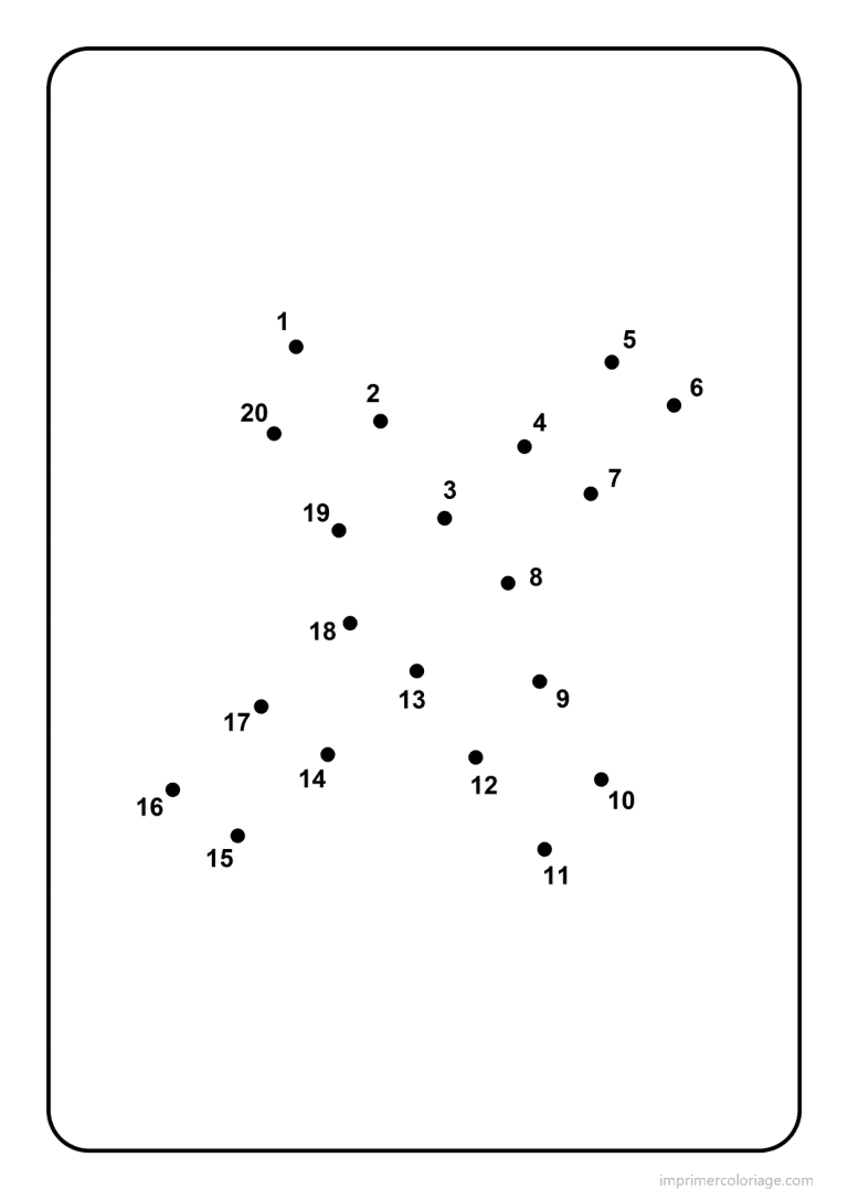 coloriage lettre x majuscule points a relier - dessin gratuit &agrave; imprimer