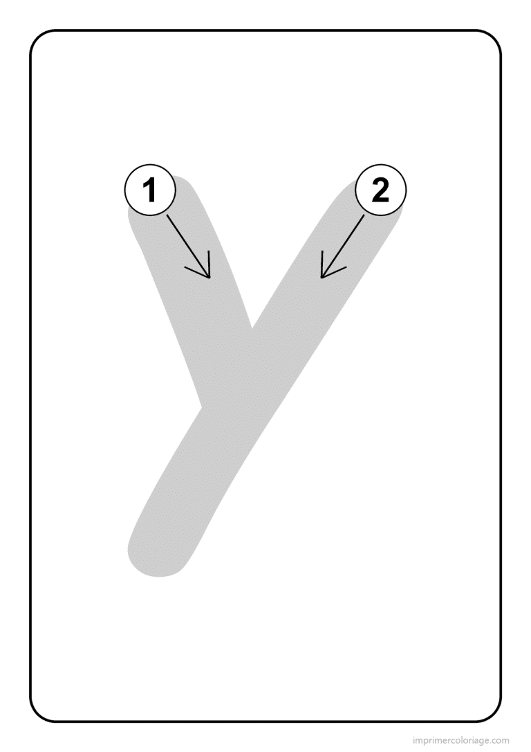 coloriage lettre y minuscule sens du trace - dessin gratuit &agrave; imprimer