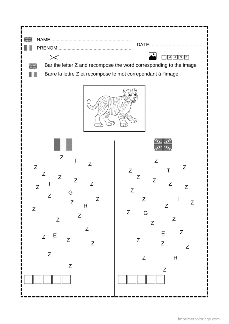 coloriage lettre z jeu lettres - dessin gratuit &agrave; imprimer