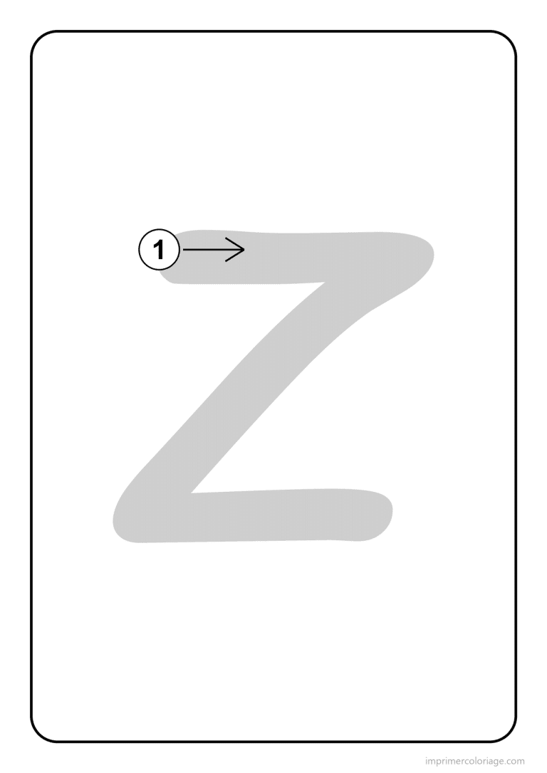 coloriage lettre z majuscule sens du trace - dessin gratuit &agrave; imprimer