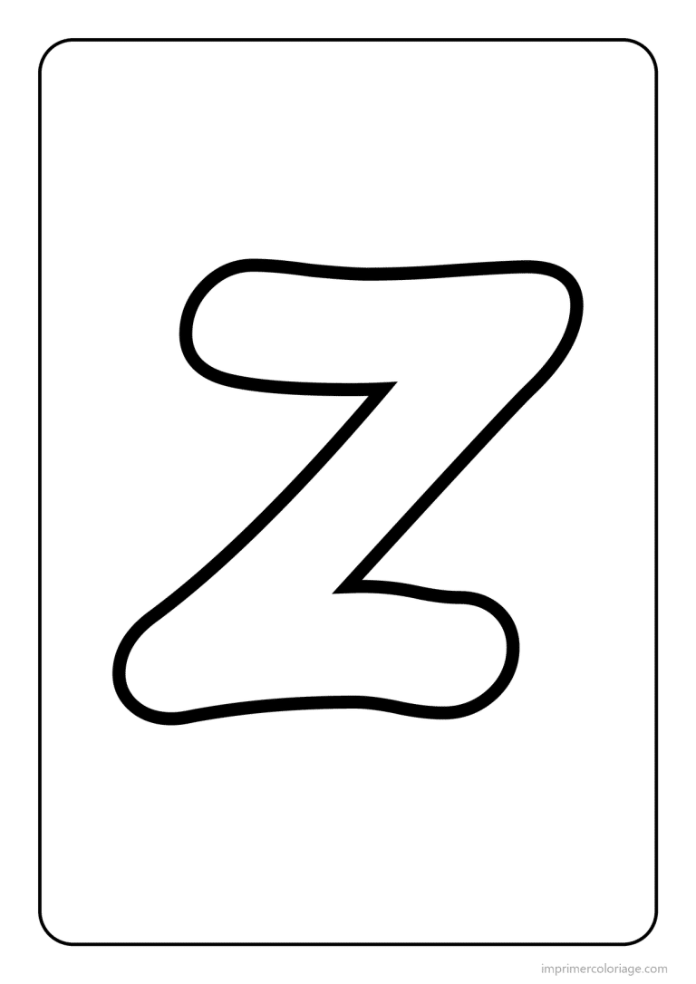 coloriage lettre z minuscule gros traits - dessin gratuit &agrave; imprimer