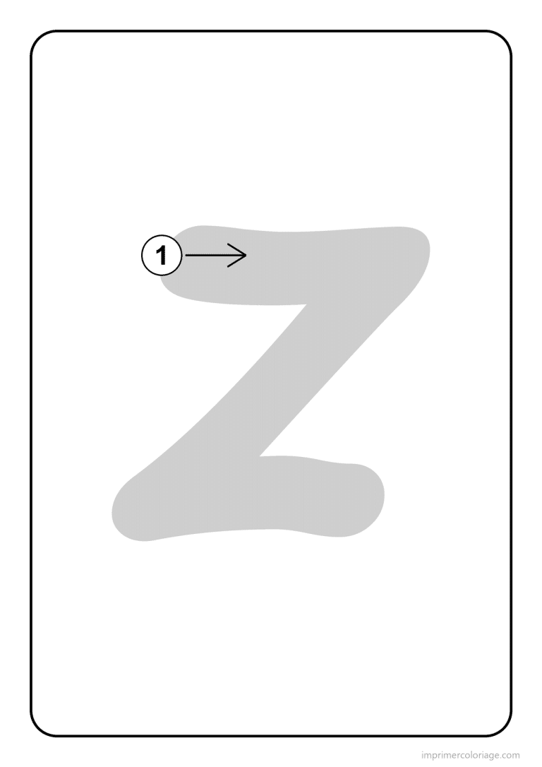 coloriage lettre z minuscule sens du trace - dessin gratuit &agrave; imprimer