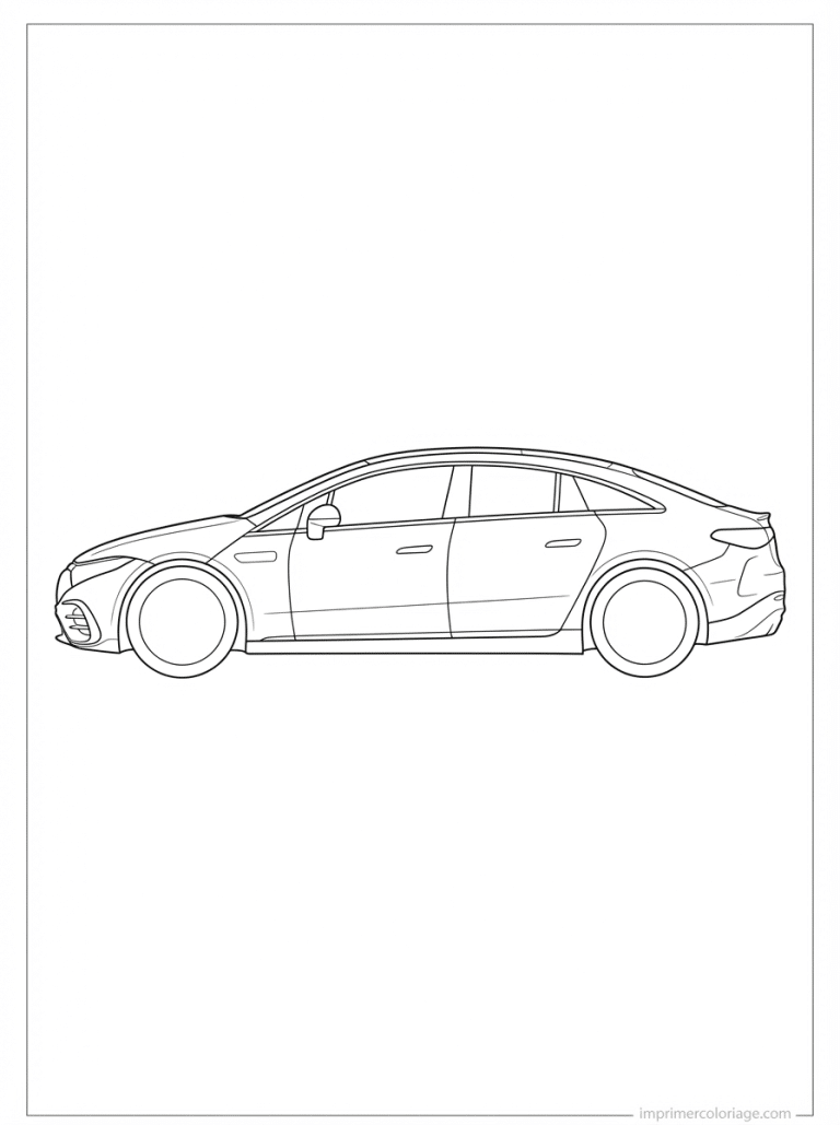coloriage mercedes eqs profil - dessin gratuit &agrave; imprimer