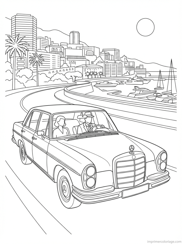 coloriage mercedes sclass riviera monaco - dessin gratuit &agrave; imprimer