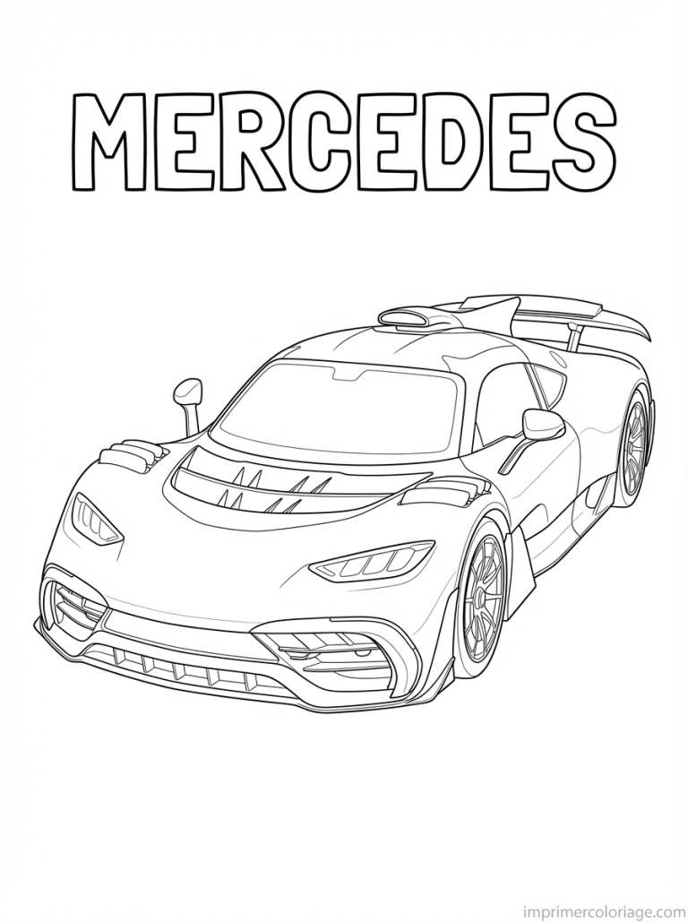 coloriage mercedes titre amg one - dessin gratuit &agrave; imprimer