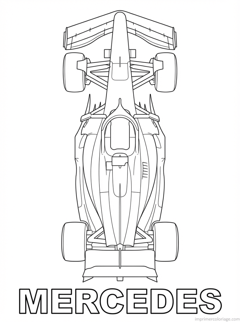 coloriage mercedes titre f1 dessus - dessin gratuit &agrave; imprimer