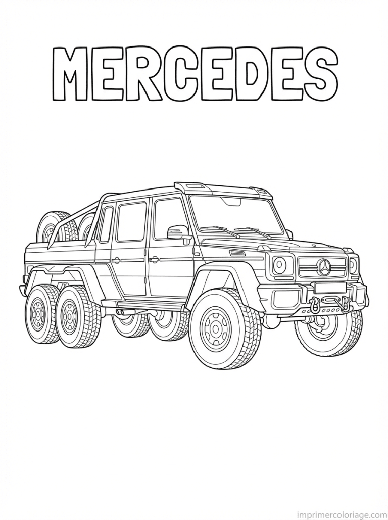 coloriage mercedes titre g63 6x6 - dessin gratuit &agrave; imprimer