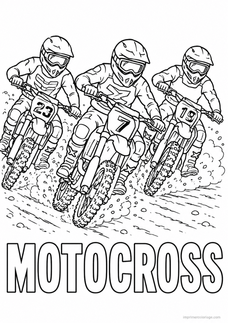 coloriage moto cross animaux chien butte - dessin gratuit &agrave; imprimer