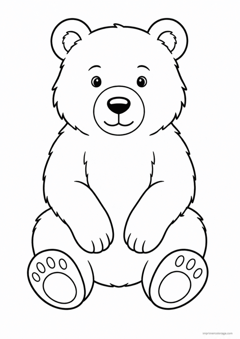 coloriage ours assis pattes 2 à imprimer coloriage ours assis pattes 2 - dessin gratuit à imprimer
