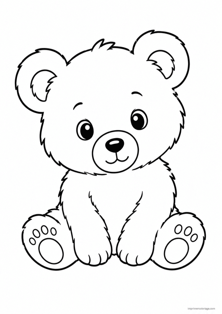 coloriage ours ourson bebe 2 à imprimer coloriage ours ourson bebe 2 - dessin gratuit à imprimer