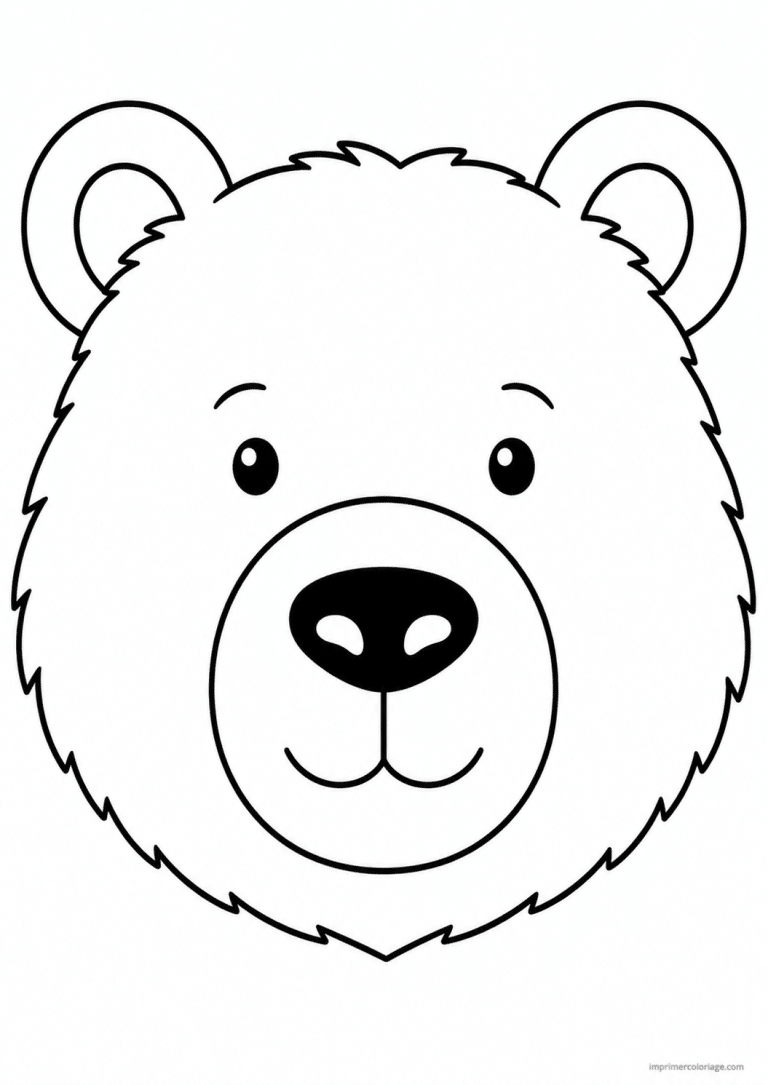 coloriage ours portrait museau 2 à imprimer coloriage ours portrait museau 2 - dessin gratuit à imprimer