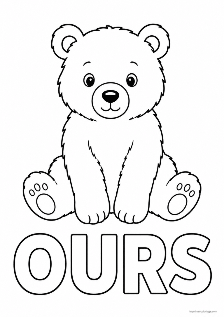 coloriage ours titre bas à imprimer coloriage ours titre bas - dessin gratuit à imprimer
