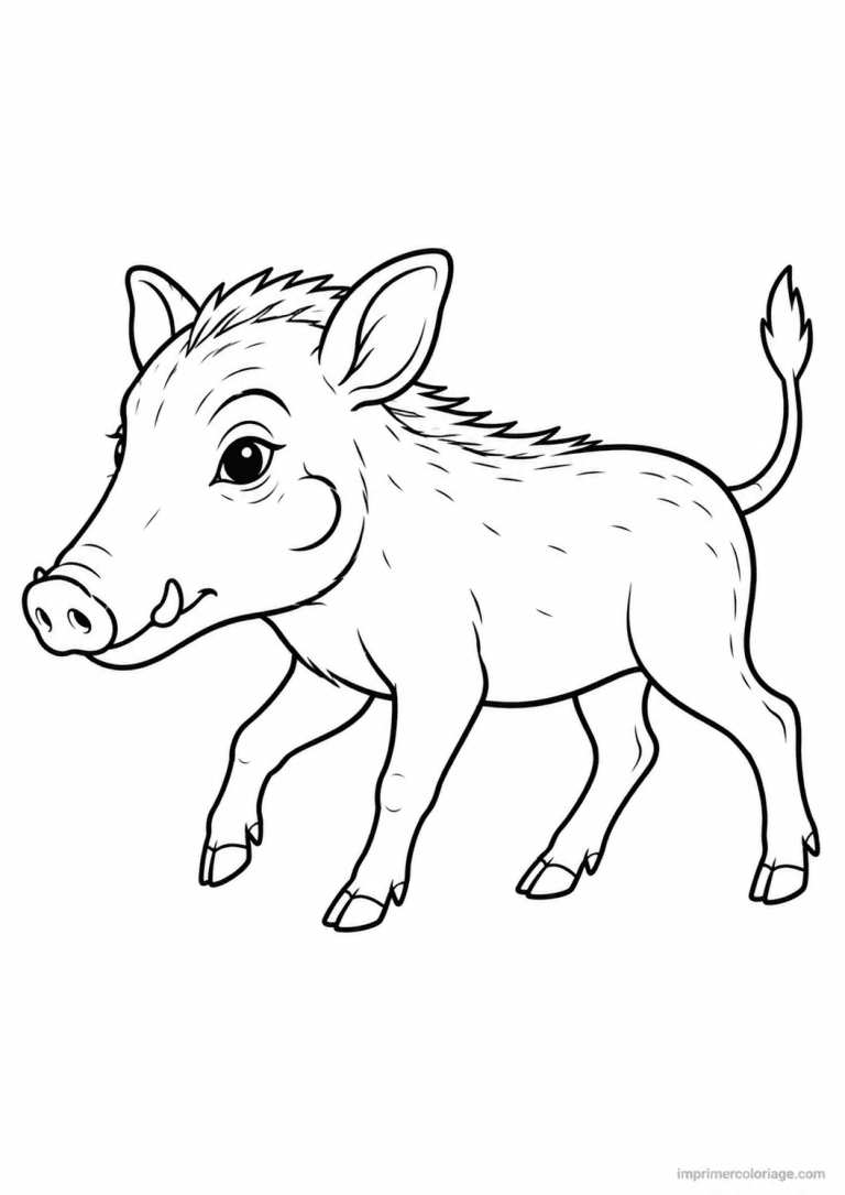coloriage phacochere bebe marcassin à imprimer coloriage phacochere bebe marcassin - dessin gratuit à imprimer