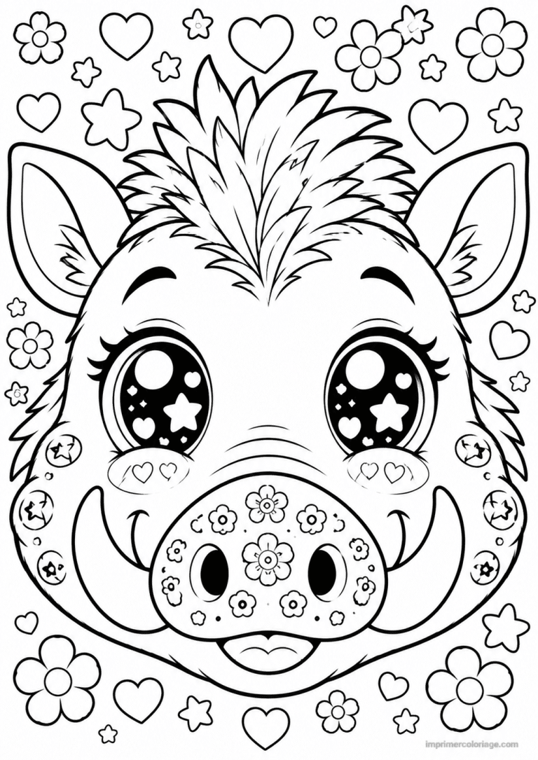 coloriage phacochere kawaii mandala assis à imprimer coloriage phacochere kawaii mandala assis - dessin gratuit à imprimer
