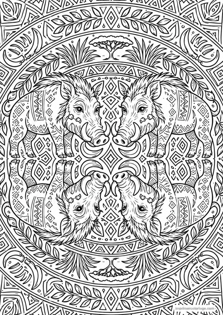 coloriage phacochere mandala defense centre à imprimer coloriage phacochere mandala defense centre - dessin gratuit à imprimer