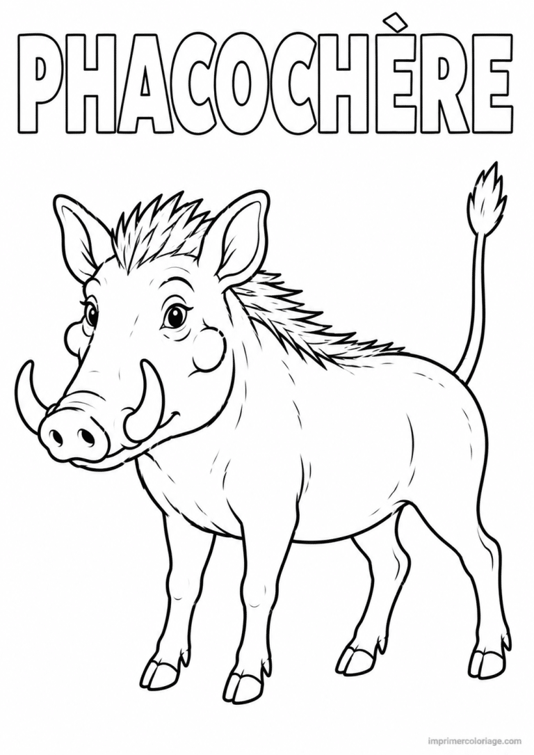 coloriage phacochere titre bas à imprimer coloriage phacochere titre bas - dessin gratuit à imprimer