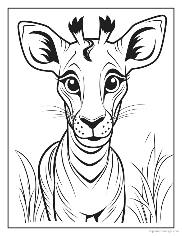 coloriage savane antilope de la savane à imprimer coloriage savane antilope de la savane - dessin gratuit à imprimer