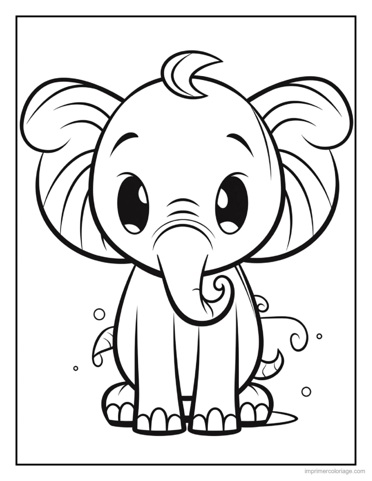 coloriage savane bebe elephant mignon à imprimer coloriage savane bebe elephant mignon - dessin gratuit à imprimer