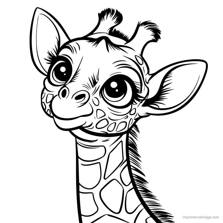 coloriage savane bebe girafe mignonne à imprimer coloriage savane bebe girafe mignonne - dessin gratuit à imprimer