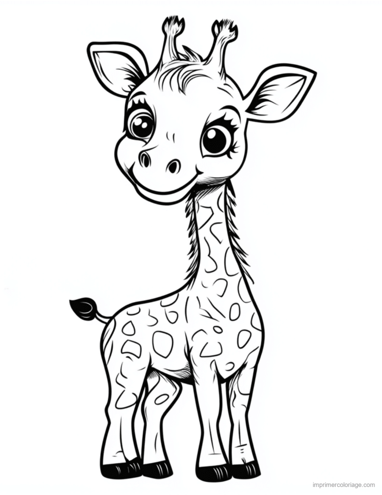 coloriage savane bebe girafe toute mignonne à imprimer coloriage savane bebe girafe toute mignonne - dessin gratuit à imprimer