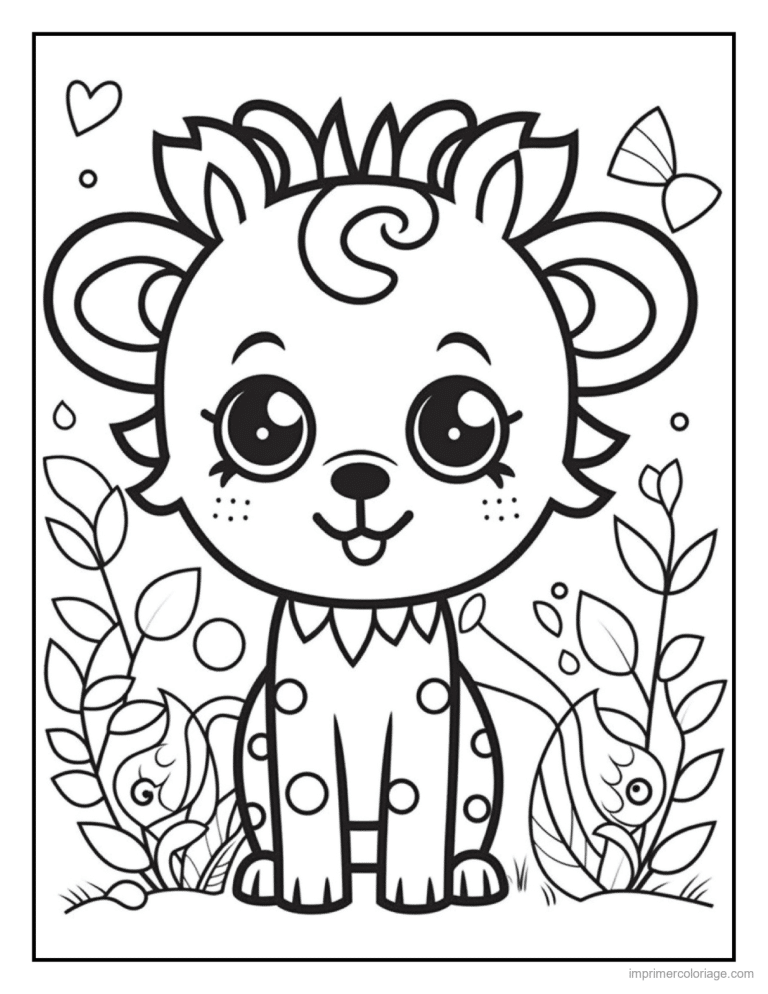 coloriage savane bebe leopard mignon à imprimer coloriage savane bebe leopard mignon - dessin gratuit à imprimer