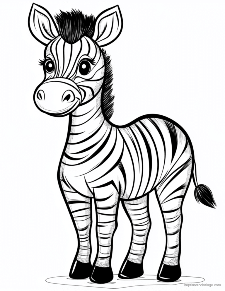coloriage savane zebre classique à imprimer coloriage savane zebre classique - dessin gratuit à imprimer