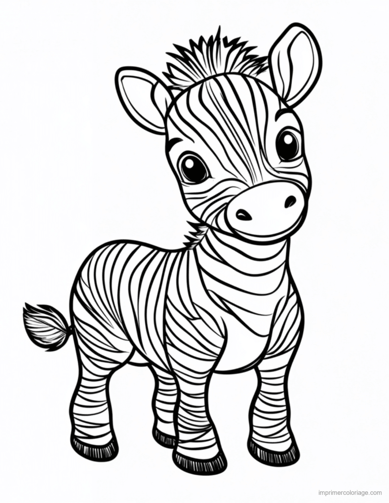 coloriage savane zebre mignon souriant à imprimer coloriage savane zebre mignon souriant - dessin gratuit à imprimer