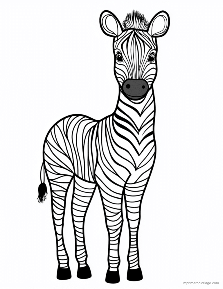 coloriage savane zebre raye à imprimer coloriage savane zebre raye - dessin gratuit à imprimer