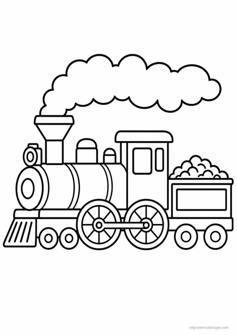 coloriage train epais vapeur locomotive - dessin gratuit &agrave; imprimer