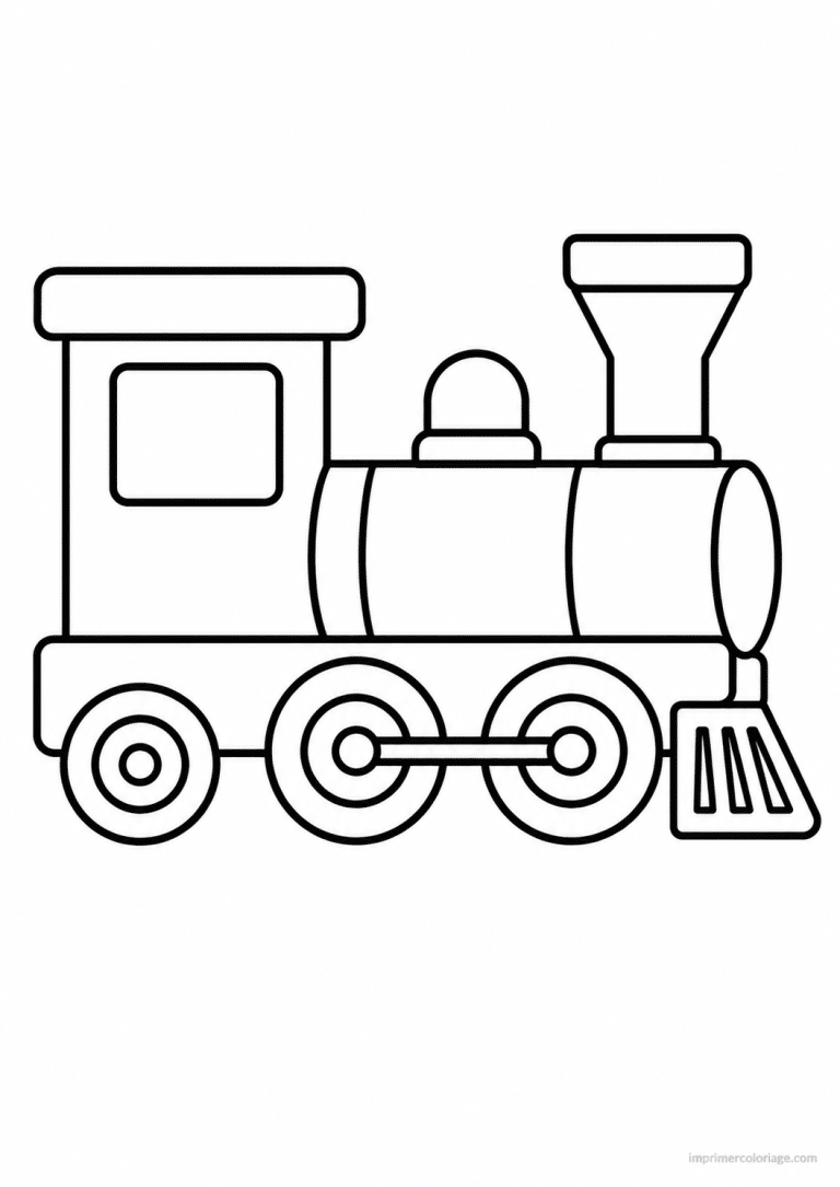 coloriage train locomotive - dessin gratuit &agrave; imprimer
