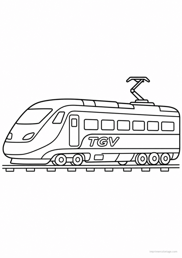 coloriage train tgv profil - dessin gratuit &agrave; imprimer