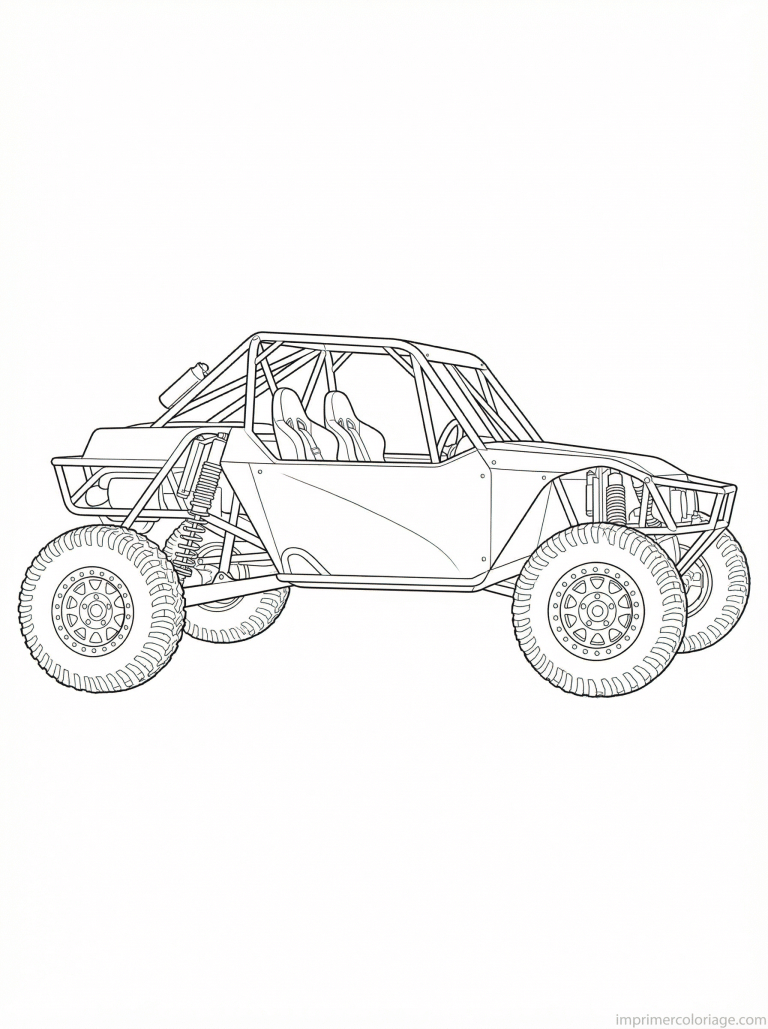 coloriage voiture rallye buggy profil - dessin gratuit &agrave; imprimer