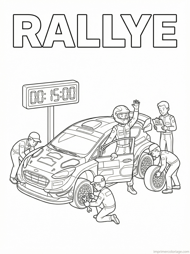 coloriage voiture rallye titre assistance - dessin gratuit &agrave; imprimer