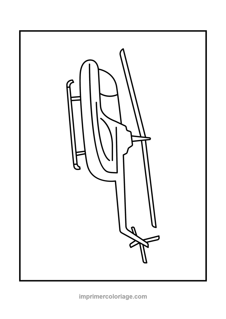 helicoptere rotor patins cartoon profil - dessin gratuit &agrave; imprimer
