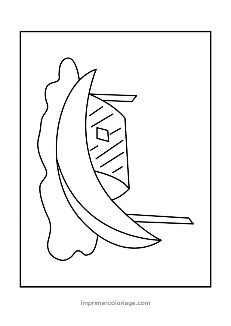 voilier simple minimaliste nuage enfant - dessin gratuit &agrave; imprimer